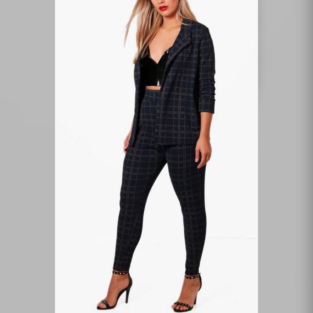 Emmie check Blazer and tailored trouser suit